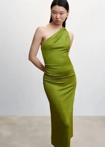 Vestido Kalet Verde Talla 24 Mujer Mango