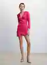 Vestido Cherry Fucsia Talla 25 Mujer Mango