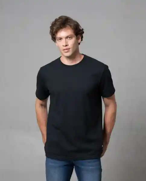 Camiseta Hombre Negro L 102G101_NEG194007 Rifle