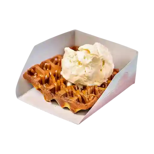 Waffle de Arequipe y Helado