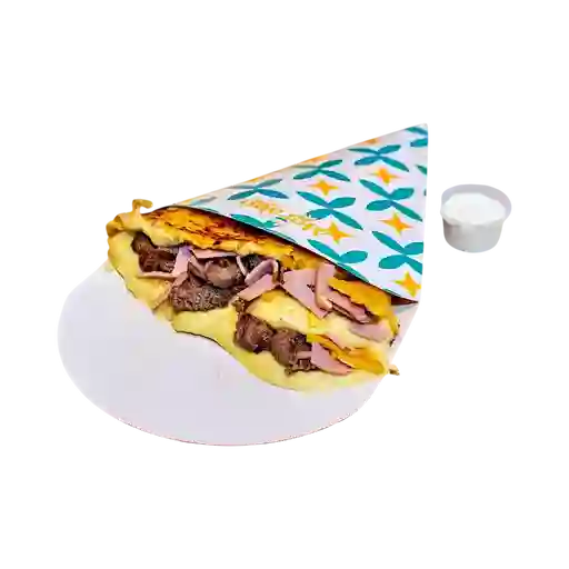 Crepe de Carne, Tocineta y Maíz