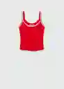 Top Ravioli Rojo Talla S Mujer Mango