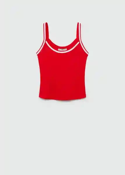 Top Ravioli Rojo Talla S Mujer Mango