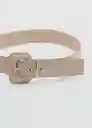 Cinturón Lina Beige Talla S Mujer Mango