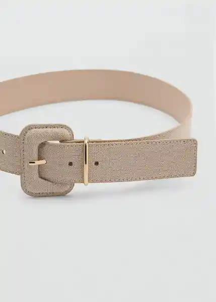 Cinturón Lina Beige Talla S Mujer Mango