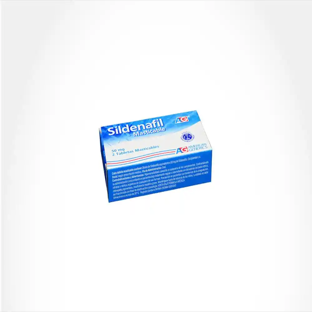 Sildenafil Masticable 50mg Cajax2 Tabletas