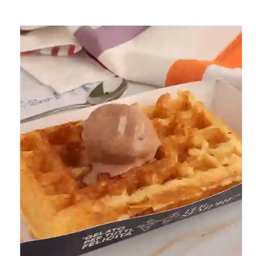 Waffle Belga con Helado