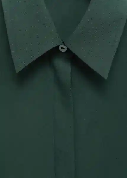 Camisa Lima Verde Talla M Mujer Mango