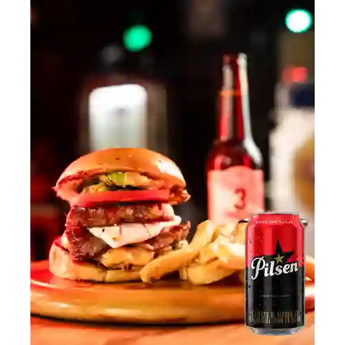 Combo Hamburguesa Bacon Smoke + Pilsen 330 ml