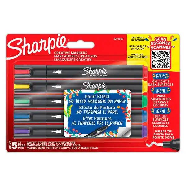 Sharpie Marcador Acrylic Punta Bala