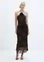 Vestido Christy Negro Talla XS Mujer Mango