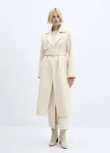 Abrigo London Crudo Talla 24 Mujer Mango