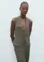 Pantalón Verdi Khaki Talla XS Mujer Mango