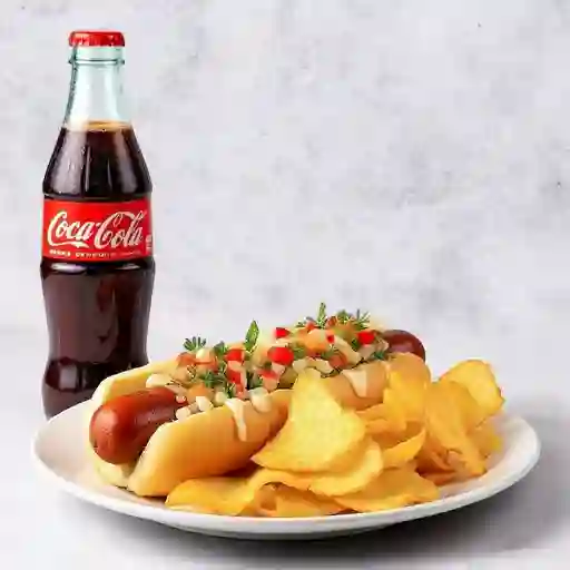 Perro Sencillo + Coca Cola 400 ml