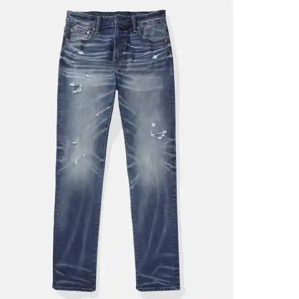 Jean Straight Hombre Azul Talla: 30 x 30 American Eagle