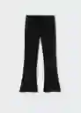 Leggings Flaret Negro Talla 08 Niñas Mango