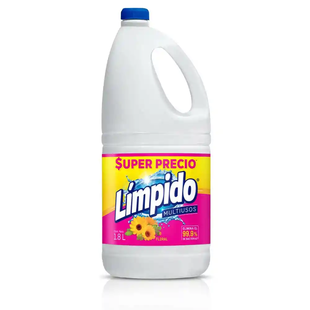 Blanqueador Multiusos Límpido Floral Botella 1.8 lt