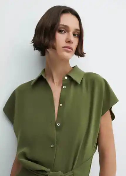 Enterizo Mono Juani Verde Talla XS Mujer Mango