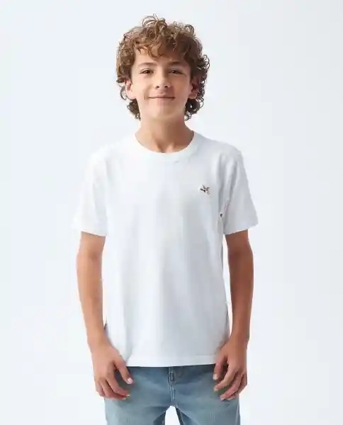 Basic T-shirt M/c Blanco 0 Claro Talla 8 Niño Chevignon