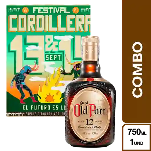 Combo Cordillera Festival Ga Domingo + Old Parr Whisky 12 Años