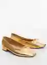 Zapatos Baila Mujer Oro Talla 39 Mango