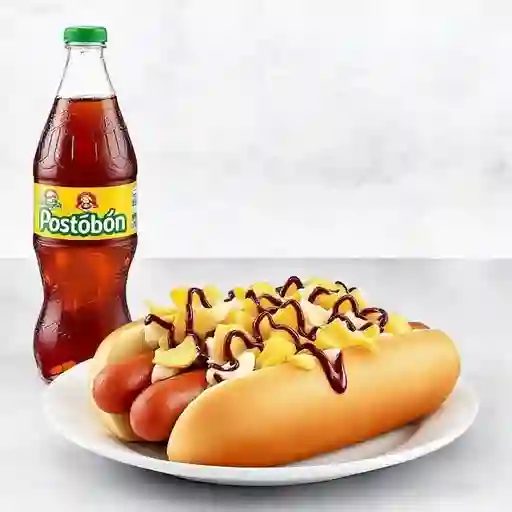 Combo perro doble + postobón 250 ml
