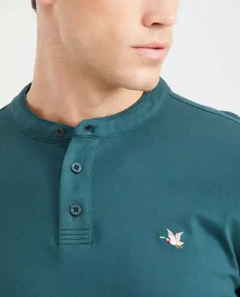 Camiseta Polo Ner# Neck Verde Nafta Ultra Oscuro XS Chevignon