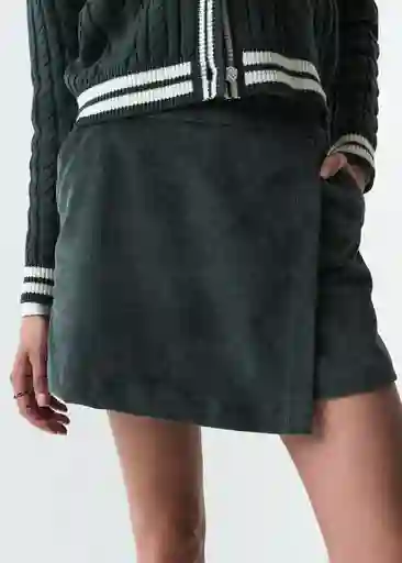 Falda Short Meli Mujer Verde Hidai Ultraoscuro Talla L 443G387 Naf Naf