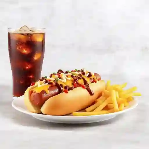 Combo perro + papas y gaseosa