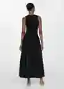 Vestido Valvi Negro Talla Xs Mujer Mango