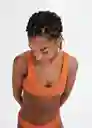 Top Bikini Solene Naranja Talla L Mujer Mango
