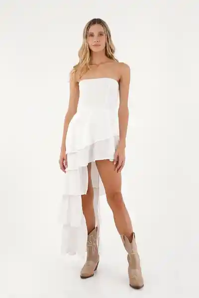 Vestido Largo Brooke Blanco Talla 02 M