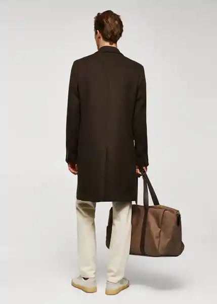 Abrigo Barley Marrón Talla S Hombre Mango