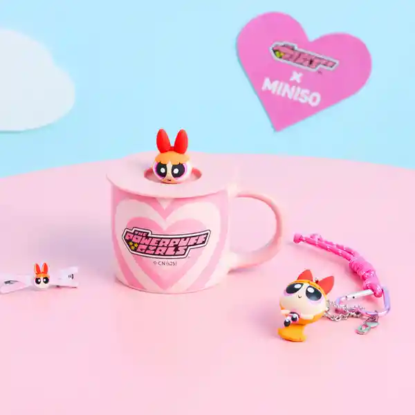 Taza Con Tapa de Bombón Serie Las Chicas Superpoderosas Miniso