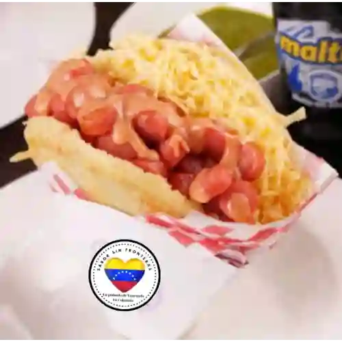Arepa con Salchicha