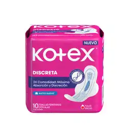 Kotex Toalla Femenina Discreta Antibacterial