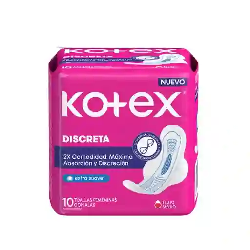 Kotex Toalla Femenina Discreta Antibacterial