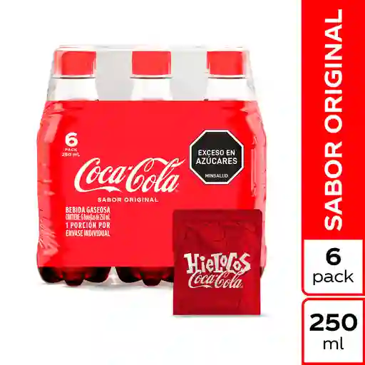 Combo Gaseosa Coca-Cola Original 250 mL x 6 Und + Hieloco