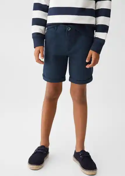 Bermuda Pico Navy Talla 08 Niños Mango