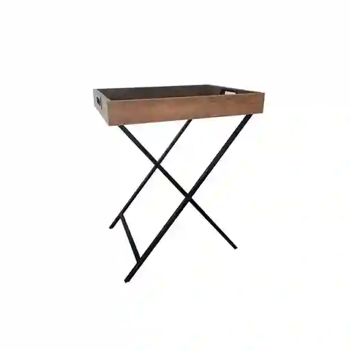 M + Design Mesa Lateral Bandeja Natural 48 x 35 x 60