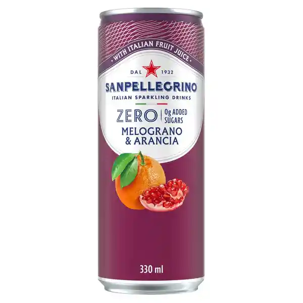 San Pellegrino Bebida Zero Naranja Granada Sin Azúcar
