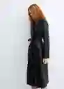 Abrigo Trench Gossip Negro Talla XL Mujer Mango