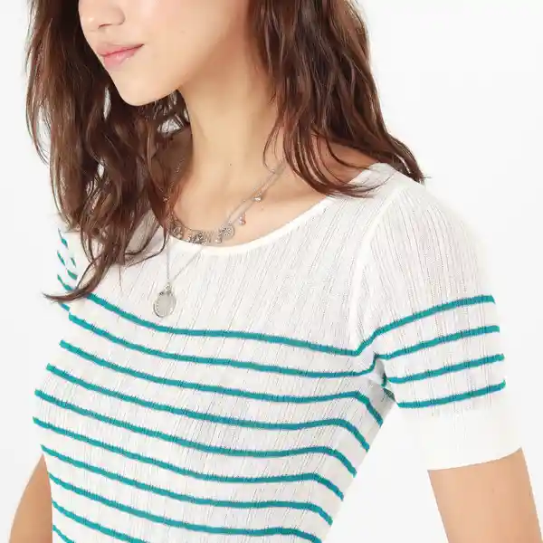 Camiseta Cuello Redondo Manga Corta Blanco Talla M 683814