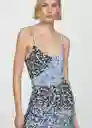 Vestido Fint Azul Talla Xs Mujer Mango