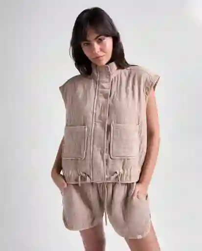 Chaleco Mujer Café Talla M 699G000_CAF171038 Americanino