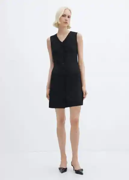 Vestido Avayax Negro Talla M Mujer Mango