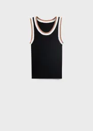 Top Crochi Negro Talla L Mujer Mango