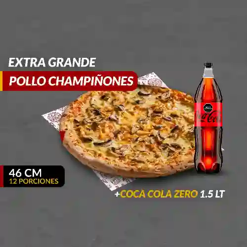 Pizza (xl) Pollo Champiñon + Coca Co1,5l
