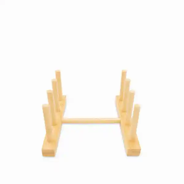 Organizador Rack Para Platos en Bambú Ambiente Gourmet