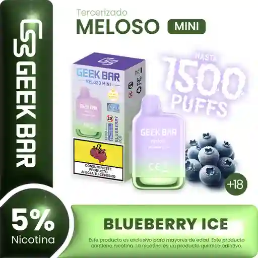 Geek Bar Vape Meloso Mini Blueberry Ice 1500 Puffs 5% Nicotina
